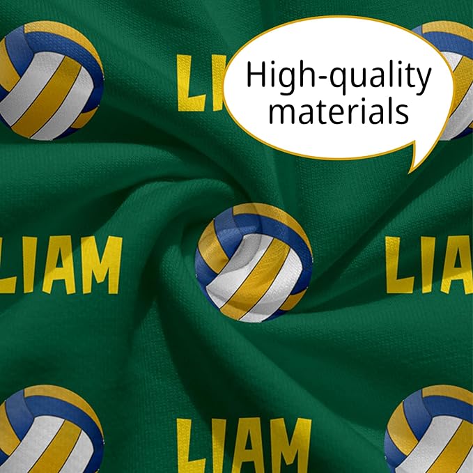 Rucekia Baby Nursing Pillow Cover - Personalized Name Volleyball Theme Breastfeeding U-Shaped for Bottle Feeding, Ultra Soft Comfortable Breastfeeding Pillow Cover for Infant Baby Boys and Girls