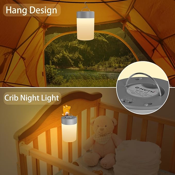 G Keni Nursery Night Light for Baby, Portable LED Touch Night Lamp for Kids and Adult, Breastfeeding, Sleep Aid, USB Rechargeable Nursing Lamp, Bedside Dimmable Warm Night Light, Soft Eye Caring