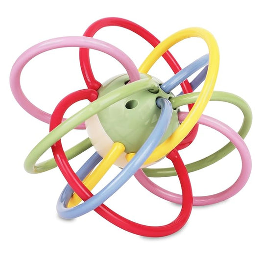 Rattle & Sensory Teether Toys for Babies, Multicolour Soft Teething Tube, Easy to Clean, Developmental Baby Toys 0-6 Months