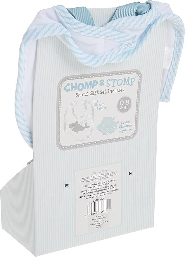 Baby Aspen Baby Shark Hooded Towel/Newborn Spa Bath Robe, Baby Beach Towel | Baby Bath Towel