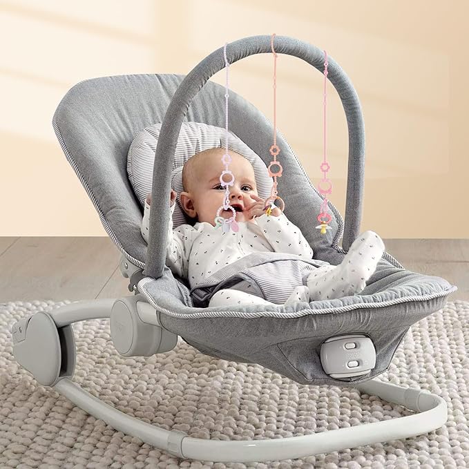 Toy Straps for Baby, 6pcs Adjustable Toy Holder for Stroller Accessories, Silicone Baby Tether Pacifier Clip, No Throw Baby Travel Essential Leash for High Chair, Car Seat, Baby Toy Clips