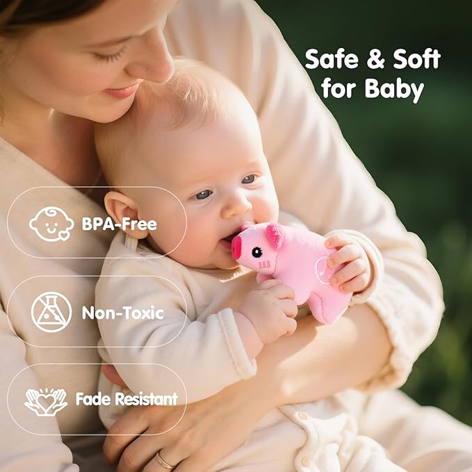 hahaland Baby Toys 6-12 Months - Surprise Barn with Stuffed Farm Animals with Real Sounds - Montessori Toys for 6 Month Old Baby 1 Year Old Boy Girl Gifts Toddlers Sensory Toy Easter Basket Stuffers