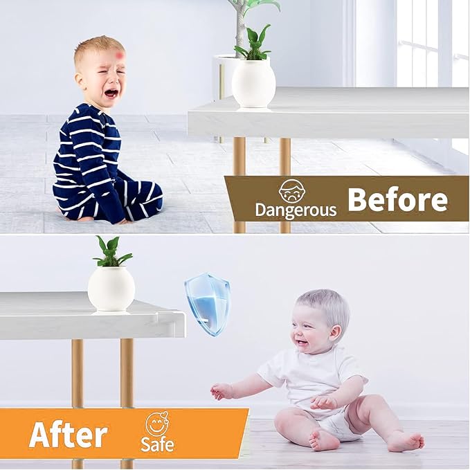 16 PCS Corner Protector Baby T-Shape, Clear Table Corner Protectors Baby Proofing Baby Safety Products Baby Proof Corners and Edges Furniture Corner Protector