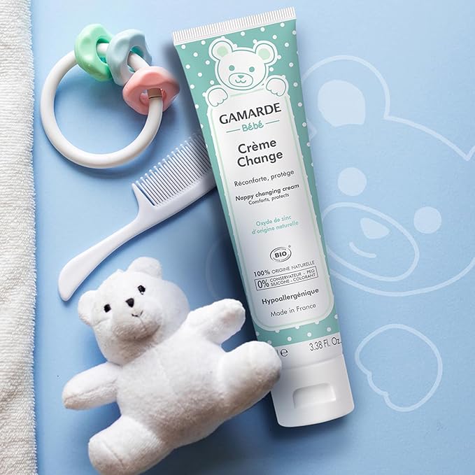 Gamarde Baby Change Cream - Diaper Rash Cream for Baby - Prevents Redness, Soothes Fragile Skin - Effective Moisture and Friction Protection - 3.52 oz