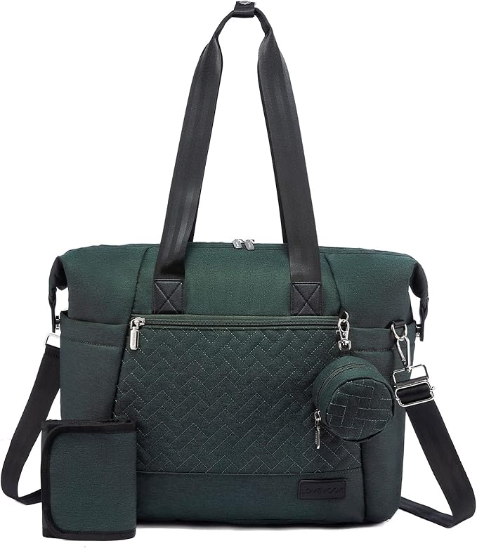 LOVEVOOK Diaper Bag Tote, Large Baby Diaper Bag Waterproof Travel Diaper Tote with Changing Pad