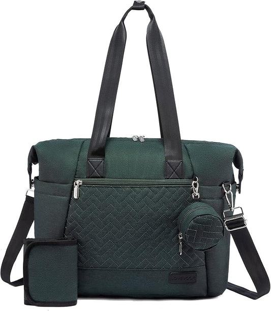 LOVEVOOK Diaper Bag Tote, Large Baby Diaper Bag Waterproof Travel Diaper Tote with Changing Pad