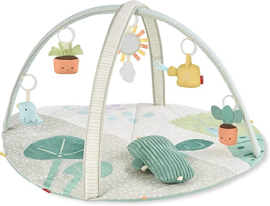 Skip Hop Tummy Time Mat, 3-in-1 Activity Baby Play Gym, Age 0-2y, Garden Oasis, Green Multi