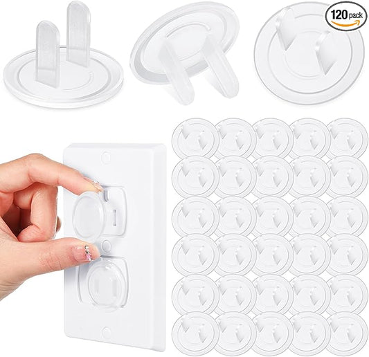 Thyle 120 Pcs Outlet Covers Bulk Child Baby Proofing Plug for Electrical Outlets Covers Easy Install Socket Sturdy Safe Secure Baby Proofing Kit for Home Office Bulk