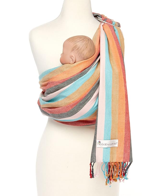 Hip Baby Wrap - Baby Wraps Carrier for Infants and Toddlers - Soft, Durable Cotton Toddler Sling Carrier for Babies 8-35 lbs - Comfortable, Versatile for Nursing, Baby Shower Gifts - Sunset