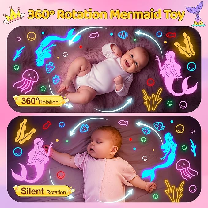 Unicorn Toys for Girls Age 4-6, [93 Modes+Remote] Toys for 3 Year Old Girl, 3 Timer+3 Brightness Unicorn Gifts for Girls 4-6, 360° Rotate Night Light Projector, 6 Year Old Birthday Gifts