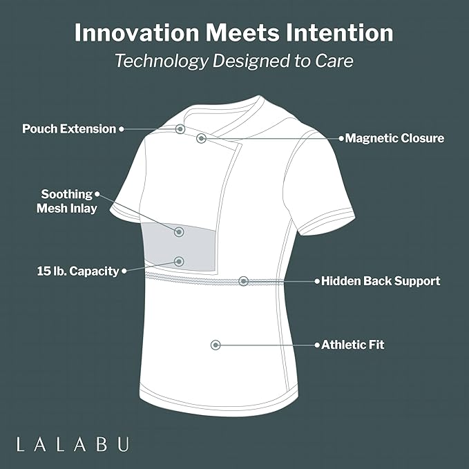 Lalabu Long-Sleeve Dad Shirt - Baby Wraps Carrier for Dad with Hand-Free Patented Pouch - Engineered for Bonding, Safety, & Comfort for Newborns Up to 15 Lbs. - CPSC Compliant