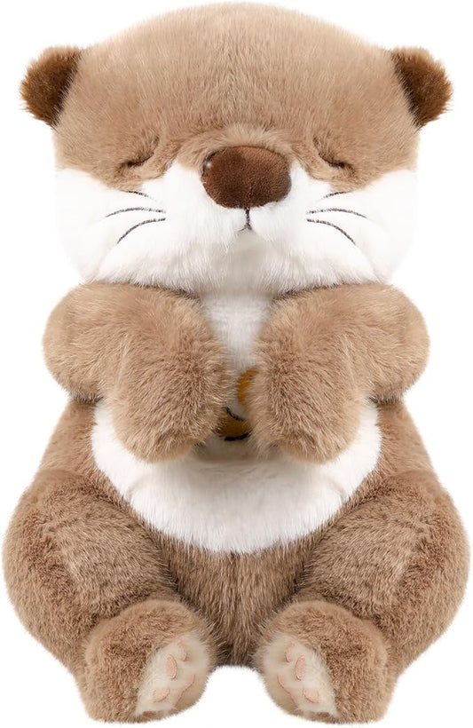 Baby Comfort Otter Breathing Stuffed Animal Buddy-Fur Real Pets Plush Sound Machine with Music, Warm Lights, Anxiety Relief for Kids & Adult | Peluche Que Respira
