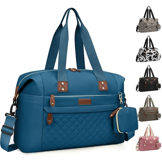 Diaper Bag Tote - Diaper Baby Bags with Pacifier Case, Shoulder Straps, Stroller Clips, Waterproof Large Mommy Maternity Travel Baby Bag for Mom and Dad, Blue, Medium