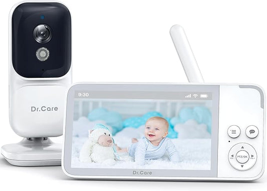 Dr.Care NeoView Video Baby Monitor -3.5” Screen, 2-Way Audio, Video Loop Recording, Night Vision, Real-Time/VOX Monitoring, Temperature Sensor, Lullabies, No Wi-Fi