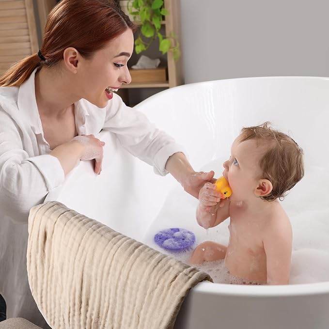 VitalCozy 6 Pcs Baby Muslin Hooded Bath Towels and Washcloths, 32 x 32 Inch Muslin Cotton Hooded Baby Towels Absorbent Hooded Blankets for Gift Newborn Infant Shower (Beige,Green)