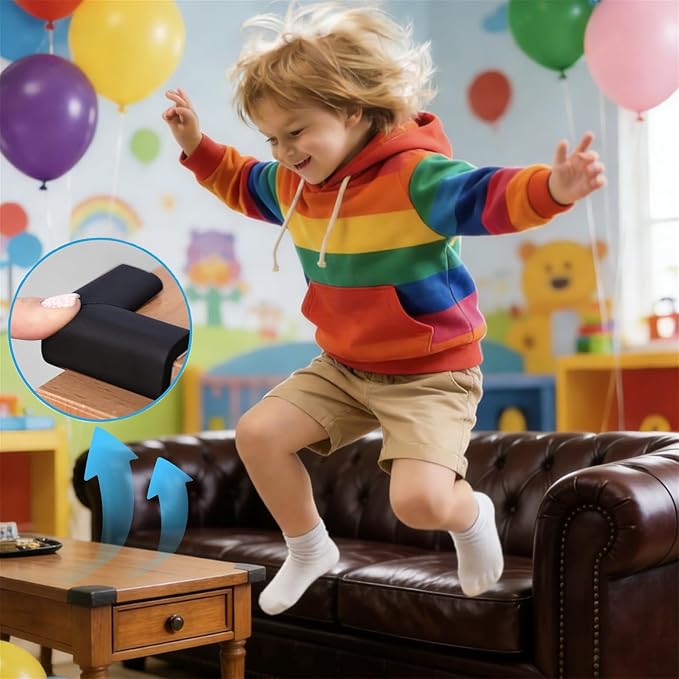 12 Pack Soft Corner Protector Baby Proofing Edge & Corner Guards, Furniture Safety Bumper for Table, Fireplace, Stair, Cabinet, (Beige)