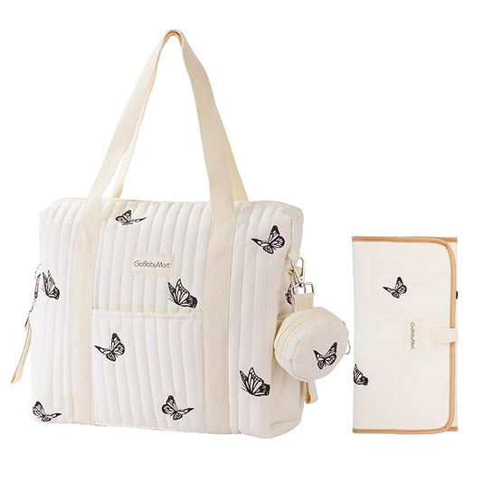 3pc Diaper Bag Tote Set, Hospital Bag for Labor & Delivery, Maternity Travel Bag with Changing Pad & Pacifier Case