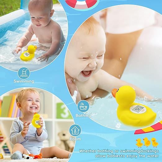 B&H Duck Baby Bath Thermometer, Digtal Newborn Tub Thermometer for Accurately Measuring Baby's Water Temperature, BPA Free, Toddlers Safety Floating Toy