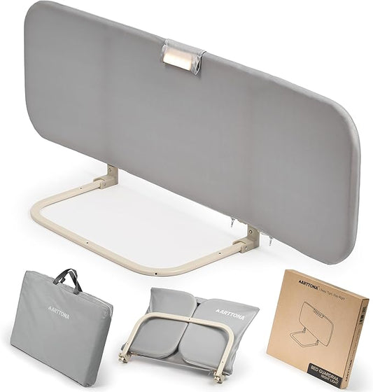 ARTTONA Toddler Bed Rail with Night Light - Foldable Bed Side Rails - Fits for Most Beds: Bed Rails for Full Size Bed, Queen Size Rails, Twin Rails - Portable Fence for Baby - 48 inch