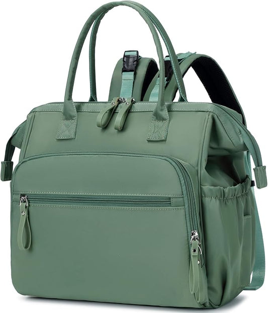 Large Diaper Bag Tote, 14 Pockets Stylish Baby Bag with Stroller Clips and 3 Insulated Pockets, Baby Shower Essentials