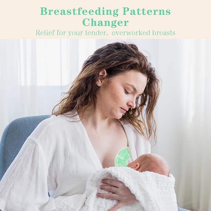 Hot/Cold Breast Gel Ice Packs Breast Cooling/Heat Pads Relief for Breastfeeding, Nursing Pain, Mastitis, Engorgement, Swelling, Plugged Ducts | Boost Milk Let-Down & Production,2 Pack (Green)