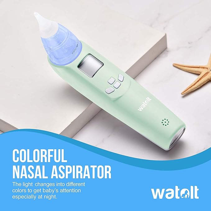Baby Nasal Aspirator - Electric Nose Suction for Baby - Automatic Booger Sucker for Infants - Battery Powered Snot Mucus Remover for Kids Toddlers
