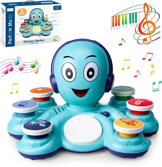 Baby Musical Toys Learning Toys for Toddlers, Octopus Music Toys, Preschooler Musical Educational Instruments Toy for Baby, Birthday Toys for Girls Boys