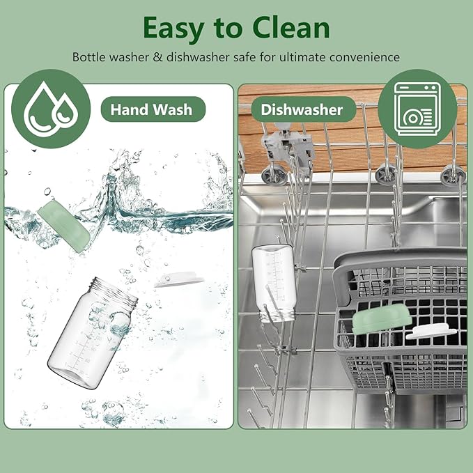 Breastmilk Storage Bottles Collection Bottles, 6oz Wide-Neck Breast Milk Container Compatible for Spectra S1 S2 SG Motif Luna Breast Pumps, Fit for Momcozy Breast Milk Cooler & Fridge, 4 Packs