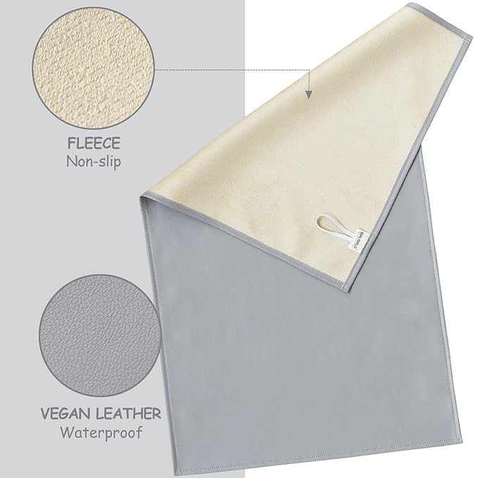 Owlowla Baby Diaper Changing Pad Portable Changing Mat Travel Changing Pad Liner for Baby and Small Toddler(Gray&Herringbone)