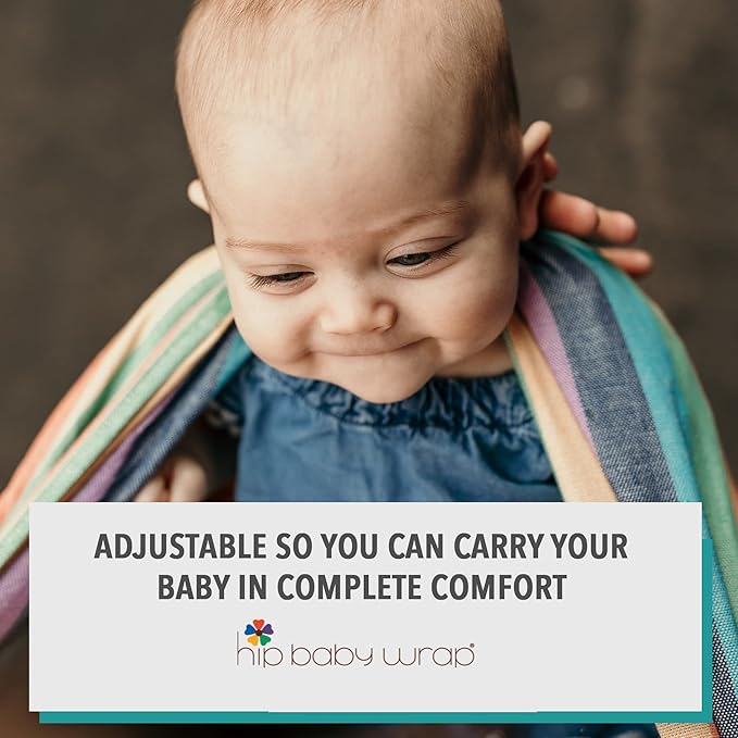 Hip Baby Wrap - Baby Wraps Carrier for Infants and Toddlers - Soft, Durable Cotton Toddler Sling Carrier for Babies 8-35 lbs - Comfortable, Versatile for Nursing, Baby Shower Gifts - Moon Honeycomb