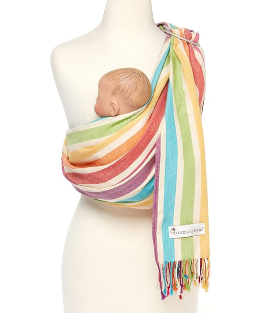 Hip Baby Wrap - Baby Wraps Carrier for Infants and Toddlers - Soft, Durable Cotton Toddler Sling Carrier for Babies 8-35 lbs - Comfortable, Versatile for Nursing, Baby Shower Gifts - Mediterranean
