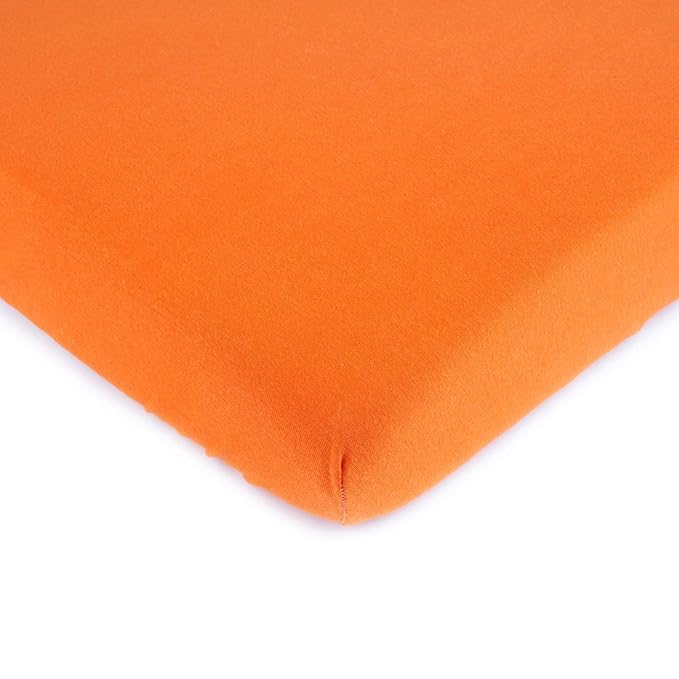 SheetWorld Fitted Pack N Play Playard Sheet Compatible with Bugaboo Stardust Playard 20 x 36 inches, 100% Cotton Jersey, Hypoallergenic, Butter Soft,Burnt Orange, Made in USA