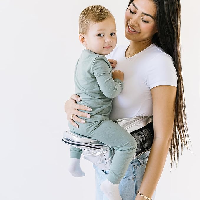 Tushbaby The Original Premium Quality Hip Seat Carrier – Safety-Certified Baby & Toddler Carrier with Secure Safety Buckles, No-Flimsy-Foam Design, Storage Pockets & Nursing Pillow. 0–3 yrs