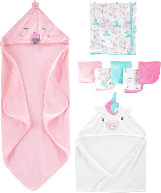 Simple Joys by Carter's baby-girls 8-piece Towel and Washcloth Set