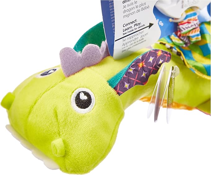 Lamaze Clip On Car Seat and Stroller Toy - Flip Flap Dragon - Crinkle Car Seat Toys and Stroller Toys - Sensory Toys for Babies - Travel Toys for Car - Infant Toys Ages 0 Months and Up