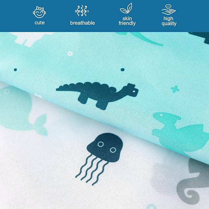 Changing Pad Cover for Boys Girls 2 Pack, Comfy & Breathable Changing Table Cover for 32''x16" Changing Table Pads, Diaper Changing Pad Cover, Aqua