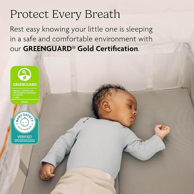 UPPAbaby Remi Playard | Deluxe 3-in-1 Portable Playard, Bedside Bassinet + Travel Crib| Mesh Bassinet, Mattress, Organic Cotton Mattress Cover + Storage Bag Included | Charlie (Sand Mélange)