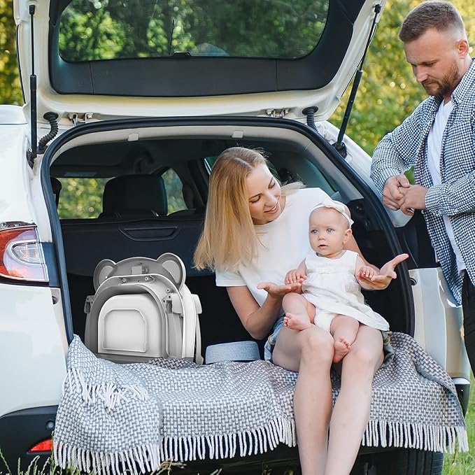 TPN Collapsible Baby Bathtub, Baby Bath Tub with Soft Cushion & Real-Time Thermometer, Baby Bathtub Infant to Toddler Tub (0-36 Months), Portable Newborn Travel Bath tub