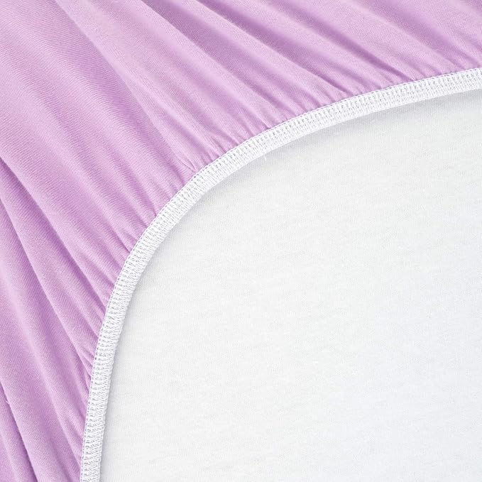 SheetWorld Fitted Pack N Play Playard Sheet Compatible withBaby Jogger City Suite Multi-Level Playard 28 x 34 inches, 100% Cotton Jersey, Hypoallergenic, Butter Soft, Solid Lavender, Made in USA