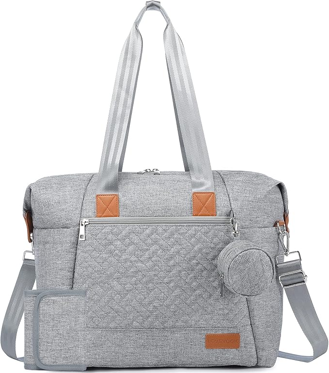 LOVEVOOK Diaper Bag Tote, Large Baby Diaper Bag Waterproof Travel Diaper Tote with Changing Pad