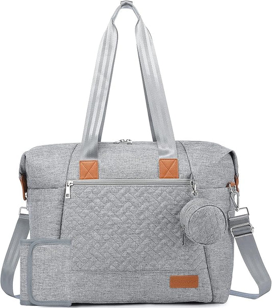 LOVEVOOK Diaper Bag Tote, Large Baby Diaper Bag Waterproof Travel Diaper Tote with Changing Pad