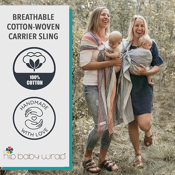 Hip Baby Wrap - Baby Wraps Carrier for Infants and Toddlers - Soft, Durable Cotton Toddler Sling Carrier for Babies 8-35 lbs - Comfortable, Versatile for Nursing, Baby Shower Gifts - Sunset