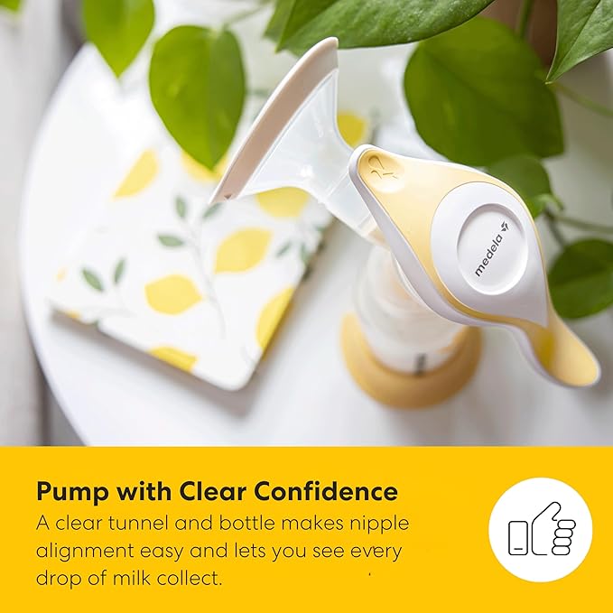 Medela Harmony Manual Breast Pump, Compact Swiss Design with PersonalFit Flex Shields and Medela's 2-Phase Expression Technology