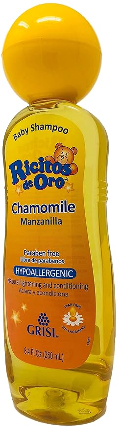 Ricitos de Oro Chamomile Baby Shampoo, Hypoallergenic Tear Free Baby Shampoo with Chamomille Extract; 8.4 Fl Oz