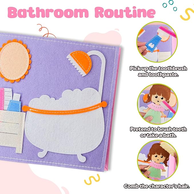 Personalized Busy Book for Toddlers 1–3 – Montessori Busy Board with Child’s Name, Quiet Activity Book for Fine Motor Skills, Travel-Friendly Toddler Learning Toy, Personalized Baby Gifts