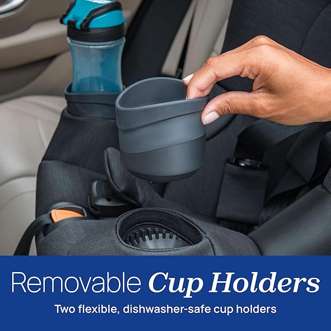 Chicco Fit360 ClearTex Rotating Convertible Car Seat with 360 Degree Rotation for Rear-Facing and Forward-Facing, LeverLock Self-Tensioning Lock System | Obsidian/Black