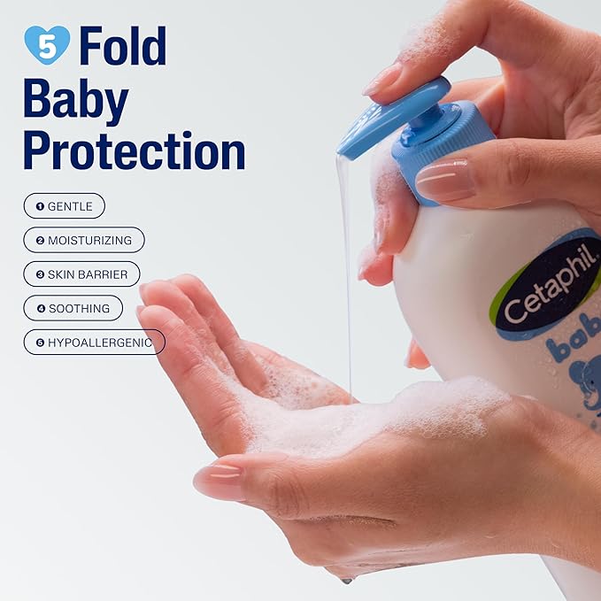 Cetaphil Baby Wash & Shampoo ,Tear Free, Paraben, Colorant and Mineral Oil Free, 13.5 Fl. Oz (Packaging May Vary)