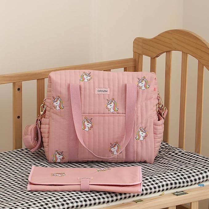 3pc Diaper Bag Tote Set, Hospital Bag for Labor & Delivery, Maternity Travel Bag with Changing Pad & Pacifier Case