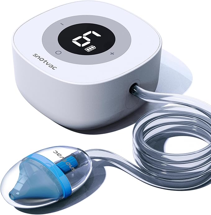 Electric Nasal Aspirator for Baby - Advanced Hospital Grade 10X Suction - Rechargeable Nose Sucker Snot Booger Cleaner for Newborn Infant Toddler Kids & Adults