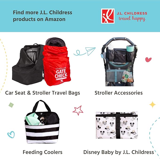 J.L. Childress Full Body Portable Changing Pad for Babies - Diaper Changing Mat for Travel, Baby Accessory Essentials, Wipeable & Water-Resistant, Foldable & Compact, Padded, Extra Large - Grey/Teal